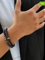 Bransolety męskie - Uomo Bransoletki (2 szt.) z elementami ozdobnymi - miniaturka - grafika 1