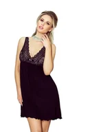 Bielizna nocna - Koszula nocna damska z wycięciem na plecach Ashley Eldar czarna S - miniaturka - grafika 1