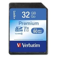 Karty pamięci - Karta pamięci Verbatim Premium SDHC 32GB UHS-I V10 U1 (90R/10W) (43963) - miniaturka - grafika 1