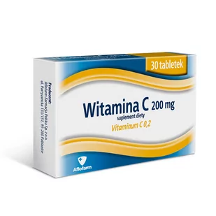 Aflofarm Witamina C 200 mg, 30 tabletek Wysyłka kurierem tylko 10,99 zł - Witaminy i minerały - miniaturka - grafika 1