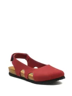 Baleriny - Comfortfusse Skórzane baleriny w kolorze czerwonym - miniaturka - grafika 1