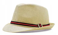 Czapki męskie - Letni kapelusz męski beżowy TRILBY 13 Pako Jeans - miniaturka - grafika 1