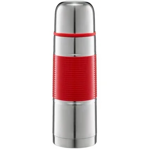 Termos AMBITION Gummy 350 ml Srebrno-czerwony - Termosy - miniaturka - grafika 1