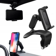 Uchwyty samochodowe do telefonów - Uchwyt Na Telefon Do Samochodu Na Kokpit Deskę Lusterko Czarny Obrót 360 - miniaturka - grafika 1