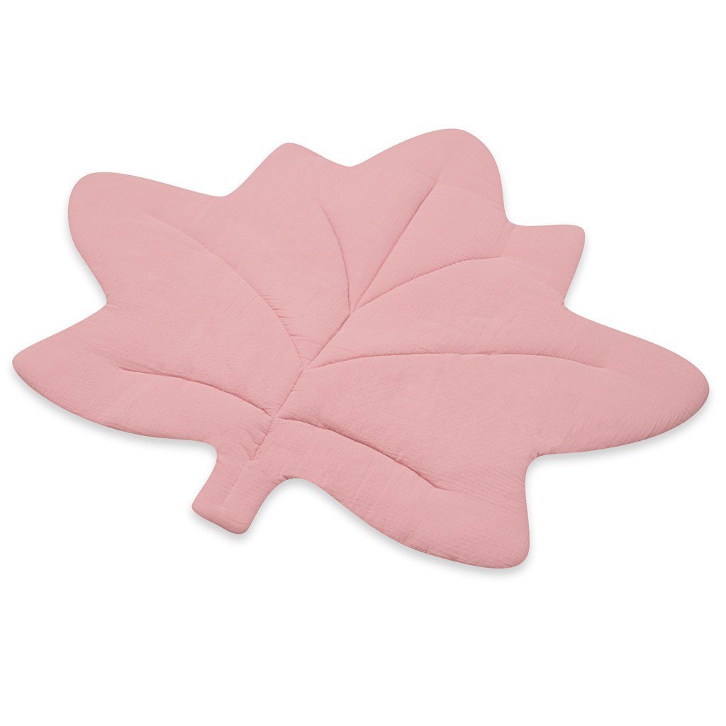 Miękka Mata Muślinowa Dla Dzieci New Baby Maple Leaf Pink 107X100 Cm