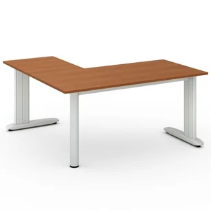 B2B Partner Biurko Flexible L 1600 x 1600 mm, czereśnia 468129 - Biurka - miniaturka - grafika 1