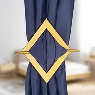 Inne - TEMU 2 szt. Eleganckie Zawieszki do Zasłon w Stylu Vintage - Szykowny Złoty Diamentowy Wzór, Wytrzymałe Plastikowe Uchwyty do Stylowej Dekoracji Domu - miniaturka - grafika 1