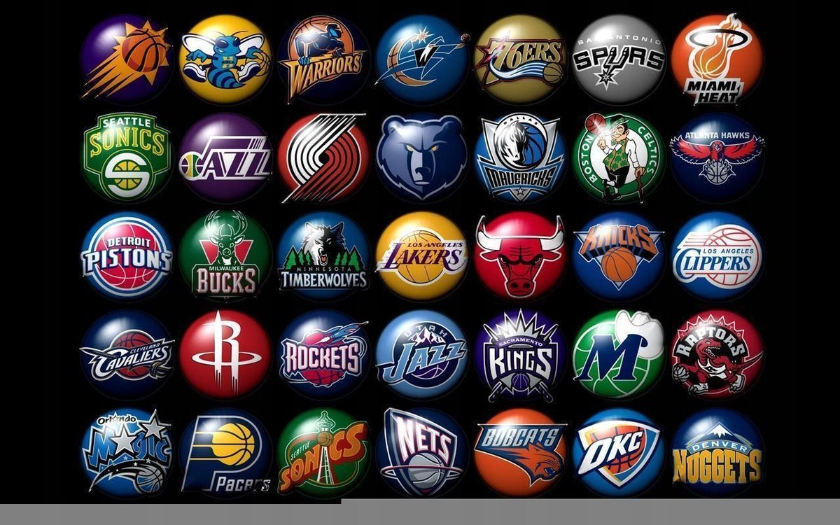 PODKŁADKA POD MYSZ Nadruk 22x18 cm NBA Logo Wszystkie Drużyny TEAM Prezent