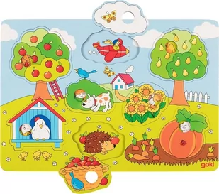 Goki Układanka z okienkami ogród 57473 - Układanki dla dzieci - miniaturka - grafika 1