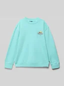 Swetry dla chłopców - Bluza z nadrukiem z logo i okrągłym dekoltem - miniaturka - grafika 1