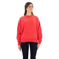 Bluzy damskie - Superdry Bluza z Haftem Luźna z Bawełny Różowa - miniaturka - grafika 1