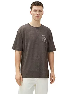 Koton Koszulka męska oversized Short Sleeve Crew Neck Textured, Brązowy (532), S - Koszulki męskie - miniaturka - grafika 1