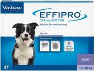 Artykuły przeciw pasożytom - Virbac EFFIPRO Spot-On pies M 10-20 kg pipeta 4 x 1,34ml) - miniaturka - grafika 1