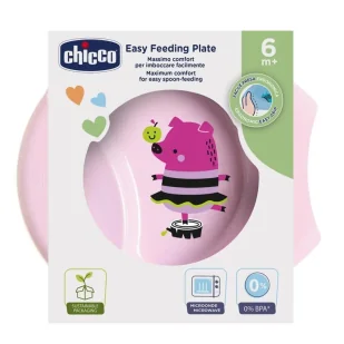 Talerz do karmienia 6m+ różowy - Chicco - Zabawki interaktywne dla dzieci - miniaturka - grafika 1