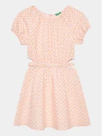 Sukienki i spódniczki dla dziewczynek - United Colors Of Benetton Sukienka codzienna 4XTWCV019 Pomarańczowy Regular Fit - miniaturka - grafika 1