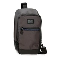 Koszulki męskie - Pepe Jeans Iron Bagaż, Torba kurierska Mężczyzna, Szary, Mochila para Portátil Doble Compart. Adaptable, plecak na laptopa z dwiema kieszeniami, regulowany - miniaturka - grafika 1