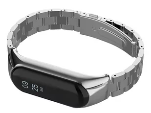 Bransoleta Alogy Stainless Steel do Xiaomi Mi Band 5 Srebrna + 5x Folia Alogy - Akcesoria do smartwatchy - miniaturka - grafika 2