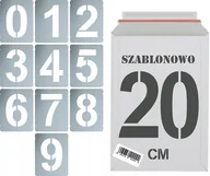 Zestawy piśmiennicze - Szablony malarskie wielorazowe Cyfry 20cm zestaw 10szt. - miniaturka - grafika 1