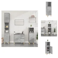 Szafki łazienkowe - vidaXL Szafka łazienkowa betonowa szara 30x30x100 cm materiał drewnopochodny - Zestawy mebli łazienkowych - miniaturka - grafika 1