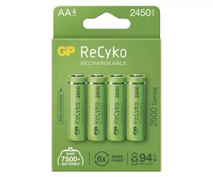 GP Batteries 4 x akumulatorki AA R6 ReCyko 2500 Series Ni-MH 2450mAh 250AAHC-5EB4 - Ładowarki i akumulatory - miniaturka - grafika 2