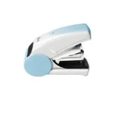 Zszywacze biurowe - Tetis Mini zszywacz GV080-NB Biało-niebieski - miniaturka - grafika 1