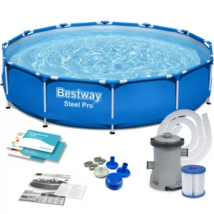 Bestway Basen stelażowy z pompą Steel Pro, 366x76 cm - Baseny ogrodowe - miniaturka - grafika 1