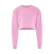 Bluzy damskie - Hoona Damska bluza z długim rękawem ze 100% poliestru, z okrągłym dekoltem, słodka, różowa, rozmiar M, Słodki róż, M - miniaturka - grafika 1