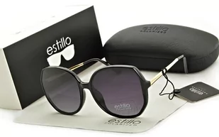 ESTILLO Damskie okulary przeciwsłoneczne polaryzacyjne czarne EST-11-1 Estillo EST-11-1 - Okulary przeciwsłoneczne - miniaturka - grafika 1