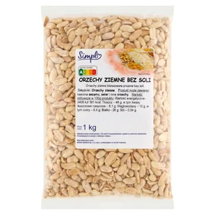Simpl Orzechy ziemne bez soli 1 kg - Bakalie - miniaturka - grafika 1