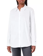 Bluzki damskie - Tommy Hilfiger Bluzka damska Heritage Slim Fit Shirt, Biały (Classic White), 40 - miniaturka - grafika 1