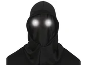 Halloween - Czarny kaptur ze świecącymi oczami - 1 szt. - miniaturka - grafika 1