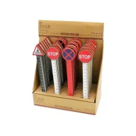 Przybory szkolne - Linijka 12cm znak drogowy - miniaturka - grafika 1