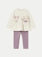 Komplety dla niemowląt - Mayoral Komplet bluza i legginsy 2708 Fioletowy Regular Fit - miniaturka - grafika 1