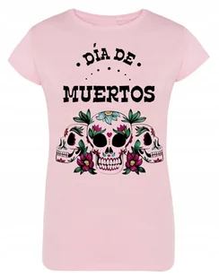 T-Shirt damski nadruk kolorowe CZASZKI r.XXL - Koszulki i topy damskie - miniaturka - grafika 1