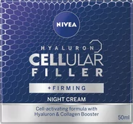 Kremy do twarzy - Nivea Hyaluron Cellular Filler krem na noc 50ml - miniaturka - grafika 1