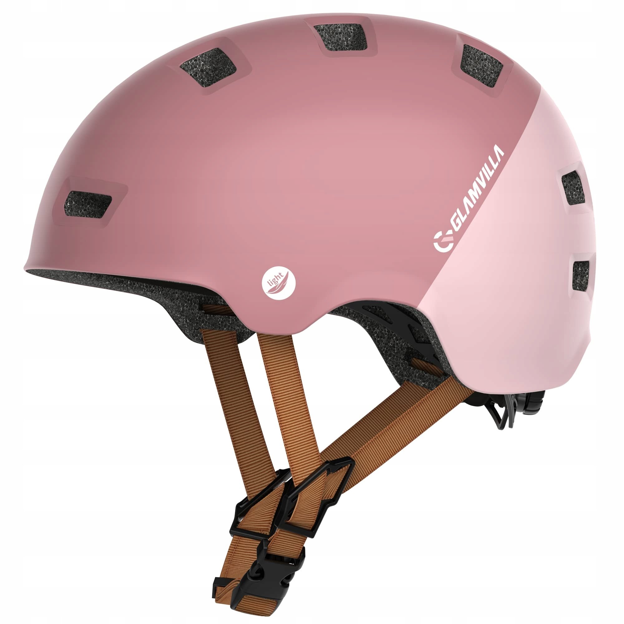 Glamvilla Ultralekki kask rowerowy dla dzieci Różowy S(48-53cm)