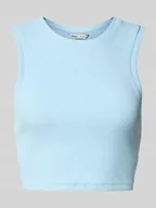 Koszulki i topy damskie - Top krótki o kroju slim fit z mieszanki bawełny model ‘VILMA’ - miniaturka - grafika 1