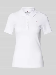 Koszulka polo o kroju slim fit z wyhaftowanym logo model ‘1985’ - Koszulki i topy damskie - miniaturka - grafika 1