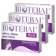 Włosy, skóra, paznokcie - Zestaw Biotebal Plus Włosy Skóra Paznokcie, 3 x 40 tabletek - miniaturka - grafika 1