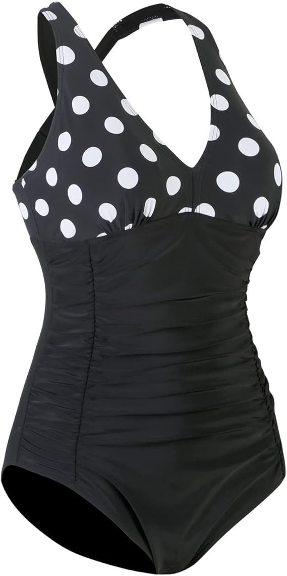 Kostium kąpielowy Damski w Kropki Wysoki Stan Rozmiar M