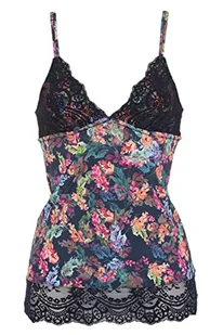 Emporio Armani Underwear Women's Daily Charm Cami Tank Top, Marine Floral Print, XL, Marine Floral Print, XL - Koszulki i topy damskie - miniaturka - grafika 1