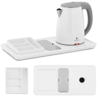 Royal Catering Profesjonalny czajnik hotelowy - biały - 1,2 l - 1800 W - ze stacją do kawy i herbaty RC-HKS02 - Inne urządzenia gastronomiczne - miniaturka - grafika 1