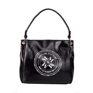 Torebki damskie - Torebka damska z nadrukiem, 35 x 30 x 14 cm, czarna - miniaturka - grafika 1