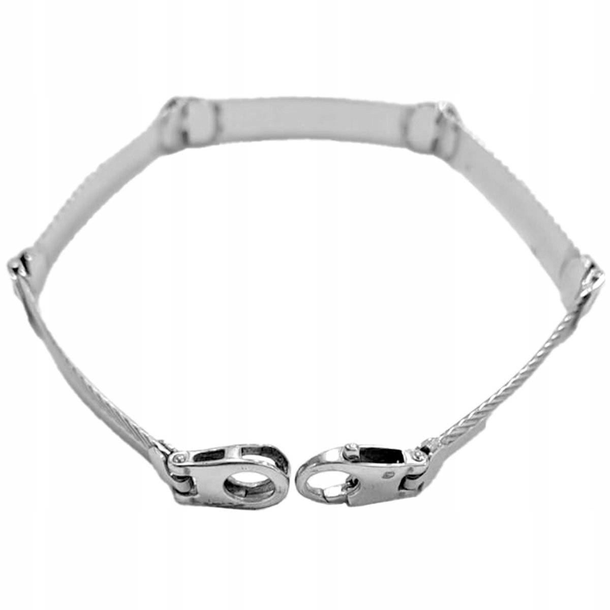 Bransoletka męska srebrna 925 modułowa elementowa bez kamieni na prezent