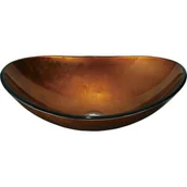 Umywalki - Mexen Sonia szklana umywalka nablatowa 54 x 37 cm, złota - 24145450 - miniaturka - grafika 1