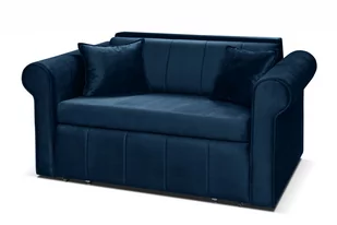 Sofa velvet glamour z dodatkowymi poduszkami granatowa LAVIO Konsimo - Sofy i kanapy - miniaturka - grafika 1