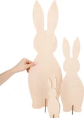 Dekoracje sali - ZAJĄC WIELKANOCNY 60cm mix rozmiarów ZAJĄCE figurki DREWNIANE na WIELKANOC - miniaturka - grafika 1