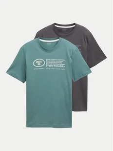 Tom Tailor Komplet 2 t-shirtów 1047047 Kolorowy Regular Fit - Koszulki męskie - miniaturka - grafika 1