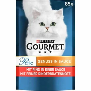 GOURMET Perle w sosie 24 x 85 g Wołowina, w sosie z pieczeni wołowej - Mokra karma dla kotów - miniaturka - grafika 1