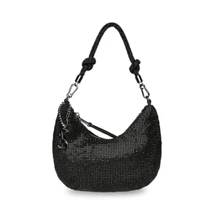 Steve Madden Kaya Rhinestone Hobo Bag, Black - Torebki damskie - miniaturka - grafika 1